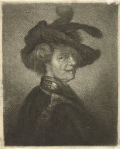 Tronie of a Man with a Feathered Beret by Johannes Mock