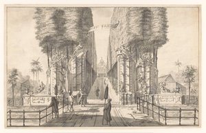 View of Weltevreden Mansion in Batavia by Johannes Rach