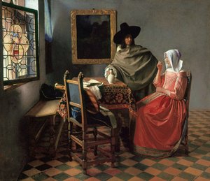 The Wine Glass by Johannes Vermeer
