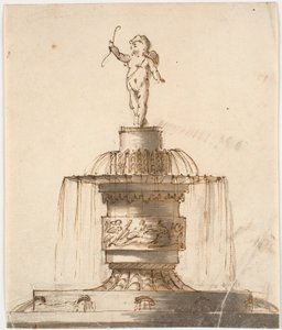 Fountain with Amor Figure