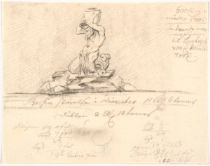 Draft for Fountain with Triton by Johannes Wiedewelt