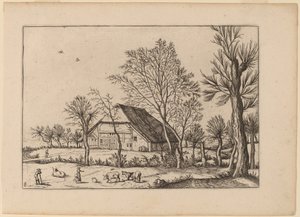 Farm by Johannes and Lucas van Doetechum after Master of the Small Landscapes