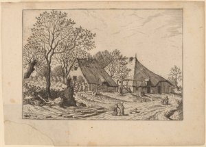 Farm with Shed and Draw Well by Johannes and Lucas van Doetechum after Master of the Small Landscapes