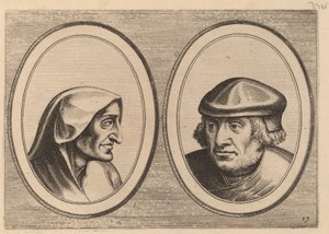 "Aerdighe Kniertje" and "Onbekommerde Klaes" by Johannes and Lucas van Doetechum after Pieter Bruegel the Elder