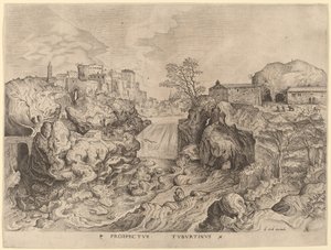 View of the Tiber by Johannes and Lucas van Doetechum after Pieter Bruegel the Elder