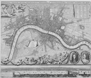 Map of London, 1690