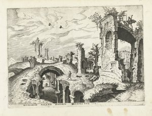 View of the Ruins on the Palatine (Roman Ruins, 1561) by Johannes of Lucas van Doetechum (attributed to)