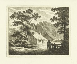 Landscape with Farm and Yard with Fence