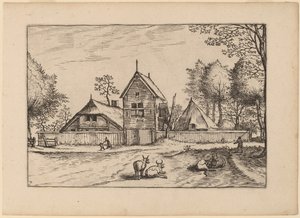 Farmstead by Johannes van Doetechum, the Elder and Lucas