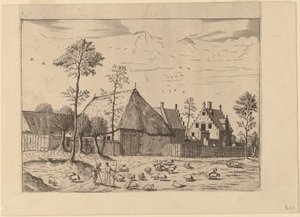 Shed with Cottage by Johannes van Doetechum, the Elder and Lucas