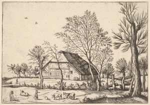 Farm, from The Small Landscapes, 1559-61 by Johannes van Doetecum I