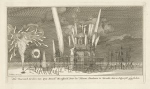 Fireworks at a Pavilion by Johannes van Hiltrop