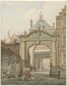 View Through a Gate in Dordrecht by Johannes van Lexmond