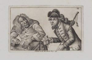 The Broken Rake with Good Title Deeds (engraving)