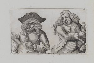 Two Wigged Men Burlesque the Magna Carta (engraving) by John  Collier