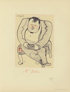 Caricature of Hilaire Belloc, Anglo-French Writer and Historian by John  Doyle