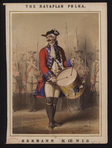The Rataplan Polka, by Hermann Koenig, Victorian sheet music cover by John (after) Brandard
