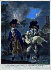 A Sudden Explosion in Fording the Brook by John (after) Collet