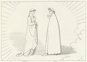 Beatrice and Dante, Paradise, Canto 7 by John (after) Flaxman