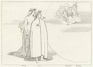 Inhabitants of the Moon, Paradise, Canto 3 by John (after) Flaxman