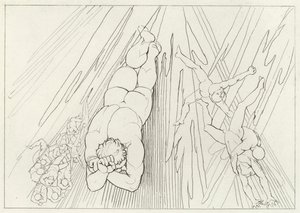 Lucifer, Purgatory, Canto 12 by John (after) Flaxman