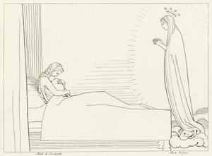 The Birth of Cacciaguida, Paradise, Canto 15 by John (after) Flaxman