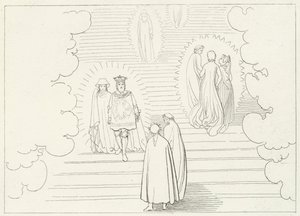 The Celestial Steps, Paradise, Canto 21 by John (after) Flaxman