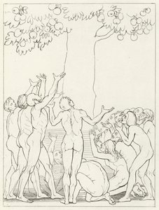 The Intemperate, Purgatory, Canto 24 by John (after) Flaxman