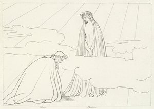 The Lunar Sphere, Paradise, Canto 2 by John (after) Flaxman