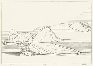 The Poets Reposing, Purgatory, Canto 27 by John (after) Flaxman