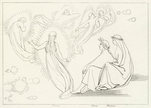 The Return of Cunissa, Paradise, Canto 9 by John (after) Flaxman