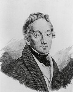 Portrait of Pietro Colletta, Italian general and historian, engraving by Walter Charles Mills