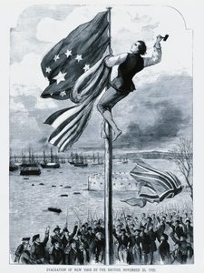 The British abandoning New York, as the American flag is raised, November 25 by Walter Charles Mills