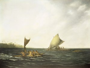 Tonga Canoes by John (attr. to) Webber