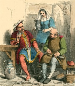 The king drinking with the Cobbler