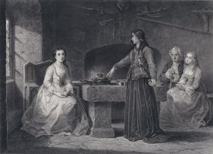 Illustration for The Pirate by Sir Walter Scott