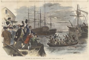 The Boston Tea Party: Destruction of the Tea in Boston Harbor, December 16, 1773, from Ballou