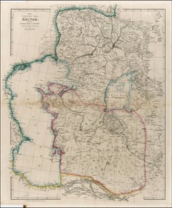 1842 Map of the Caspian Sea, Khivah and the Surrounding Country by John Arrowsmith by John Arrowsmith