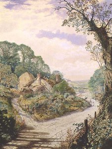 A Summer Noon, old farmstead, Wharfedale by John Atkinson Grimshaw