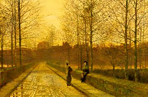 In the Golden Gloaming by John Atkinson Grimshaw