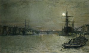 The Pool and London Bridge at Night by John Atkinson Grimshaw