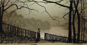 Waterloo Lake, Roundhay Park, Leeds (1876-7) by John Atkinson Grimshaw