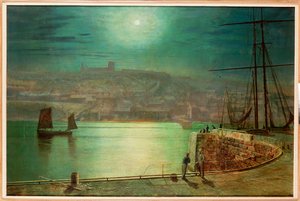 Whitby Harbour by Moonlight