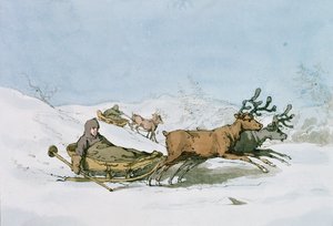 Lapland Sledge, 1803 by John Augustus Atkinson