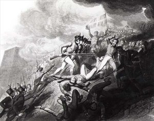 The Storming of San Sebastian, 31st August 1813 by John Augustus after Atkinson