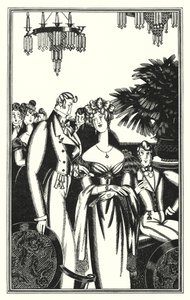 Illustration for Don Juan by Lord Byron: Juan was received into the best society