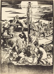 The Crucifixion (Center Plate) by John Baptist Jackson after Jacopo Tintoretto