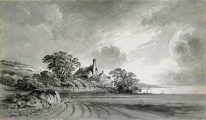 A Cottage near the Shore of a Lake by John Baptist Malchair