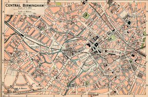 Central Birmingham by John Bartholomew