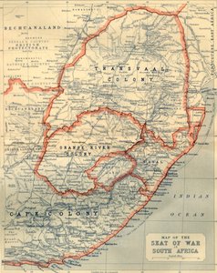 Map of the Seat of War in South Africa by John Bartholomew